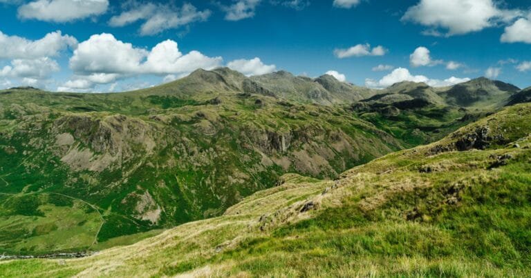 Mountain range in Snowdonia Wales.